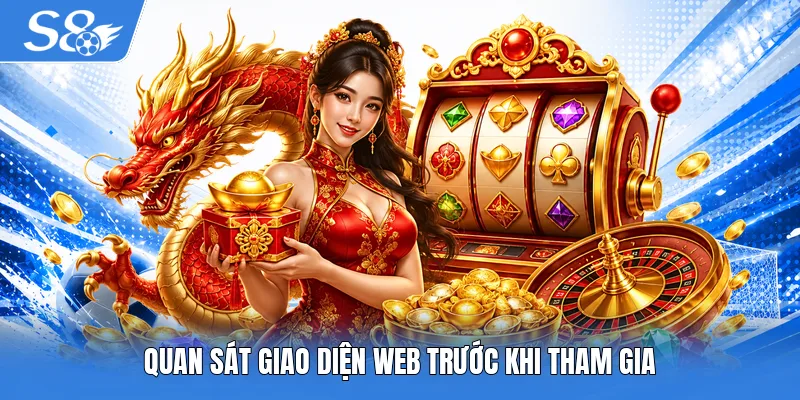 Quan sát giao diện web trước khi tham gia